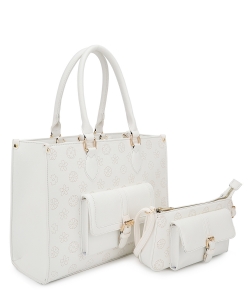 Fashion Handbag Set US-30688 WHITE